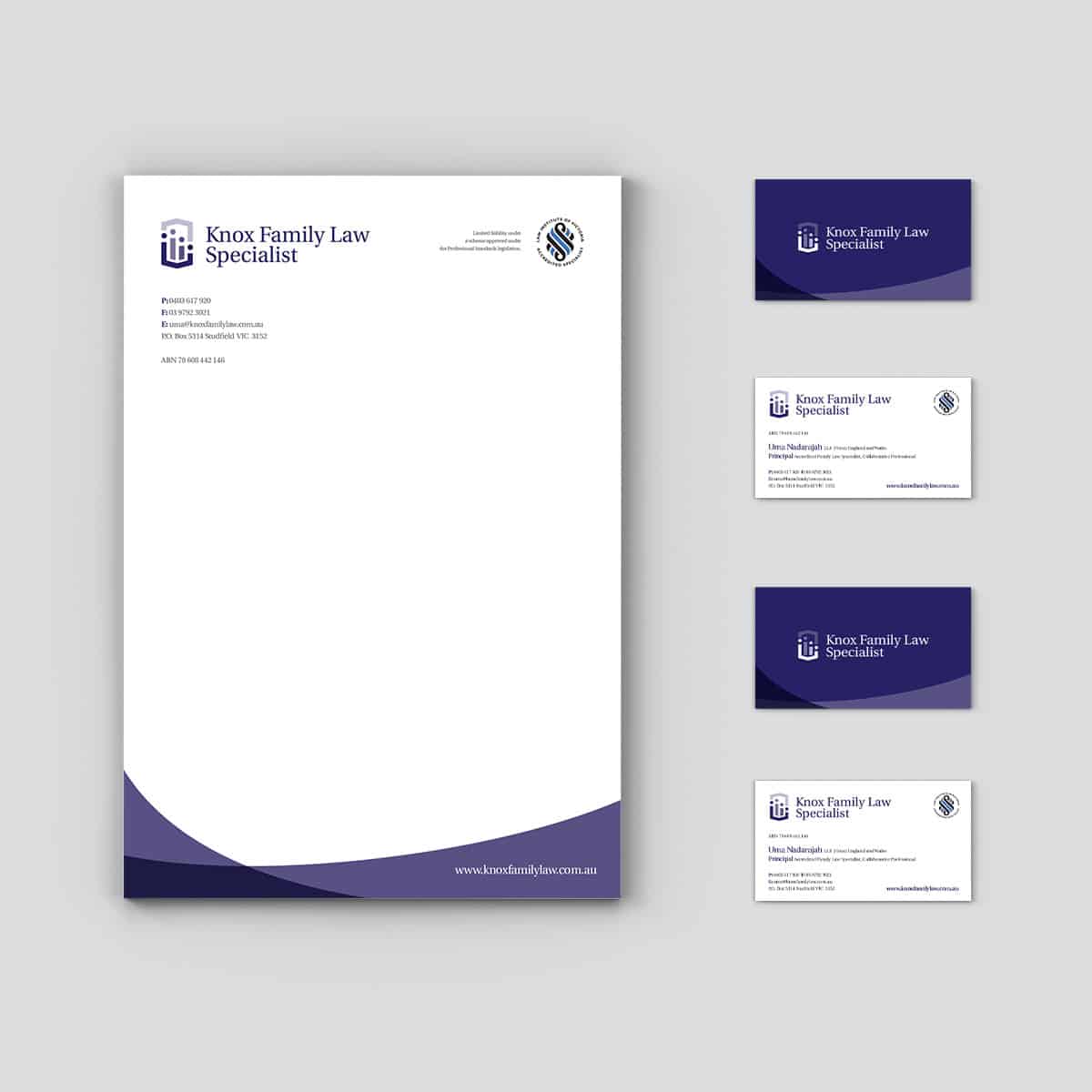 law firm stationery design