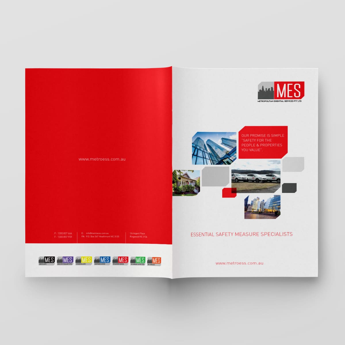brochure design equipment servicing