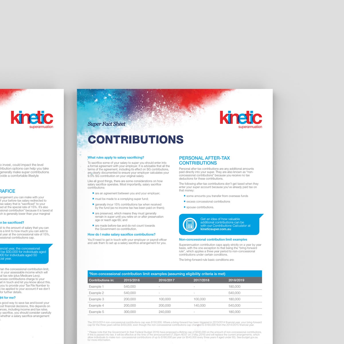 fact sheet design superannuation