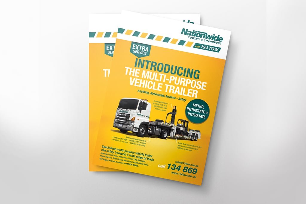 trucking transport flyer design