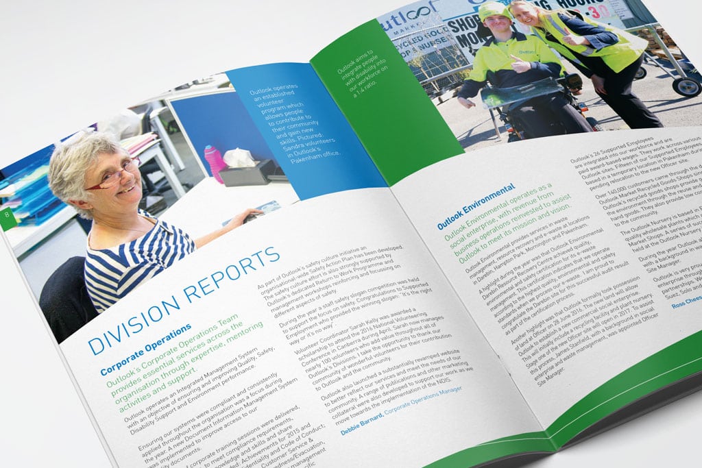 annual report design disability services