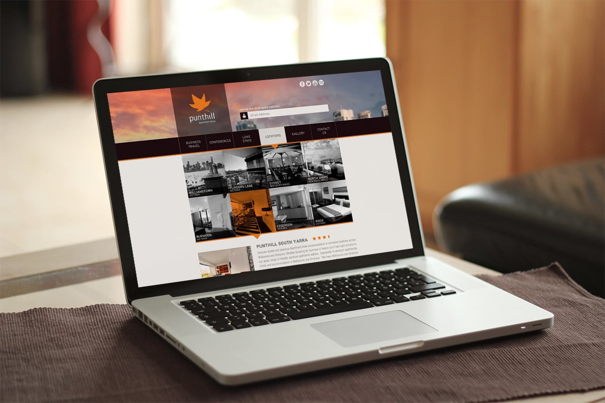 holiday accommodation website design