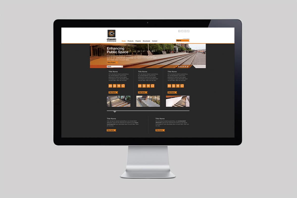 website design architectural products