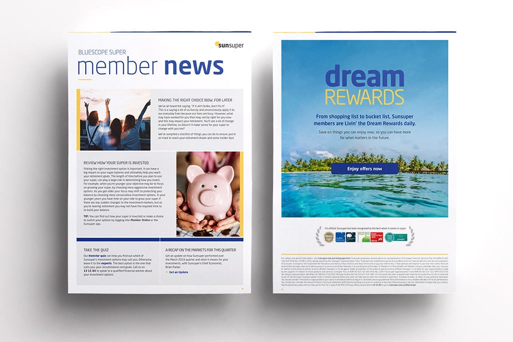 newsletter design superannuation