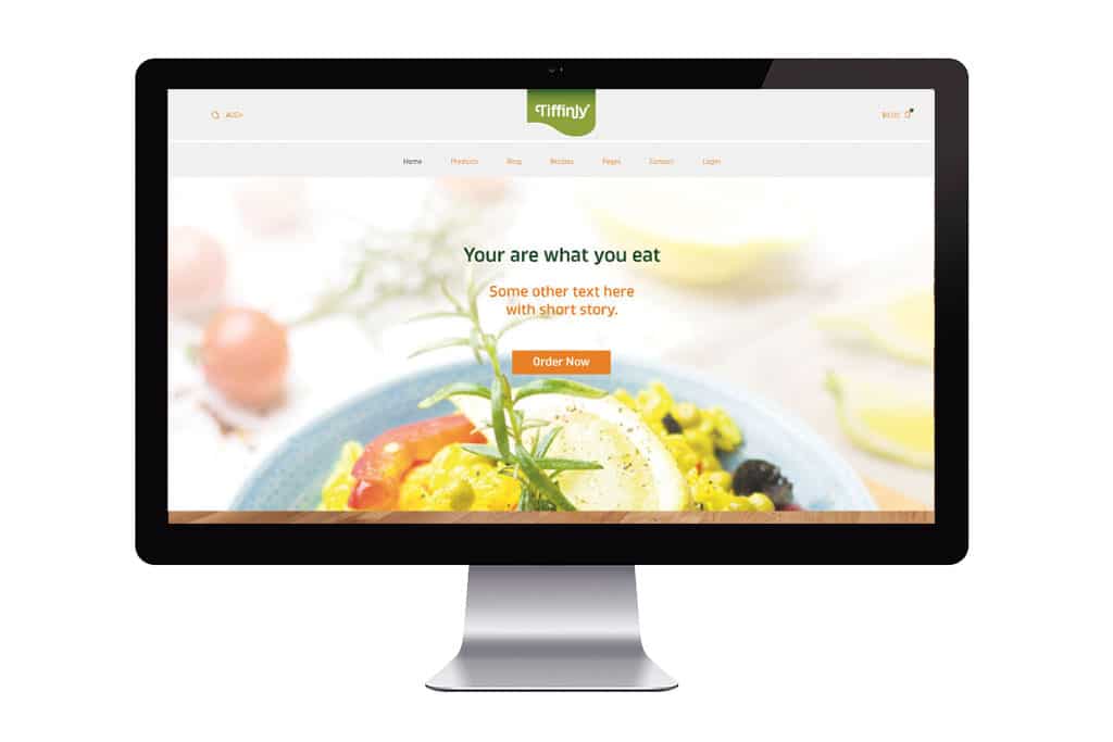 healthy food website design